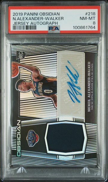 2019 Panini Obsidian Nickeil Alexander Walker Jersey Autograph #/99 #218 PSA 8