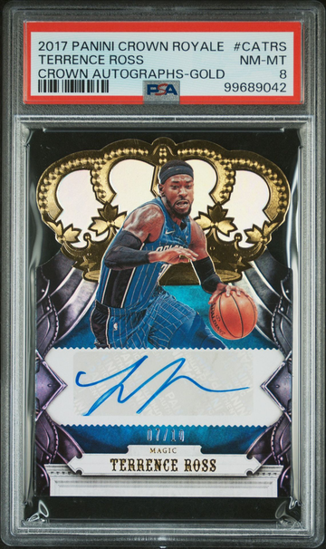 2017 Panini Crown Royale Terrence Ross Autograph #/10 GOLD #CATRS Magic PSA 8