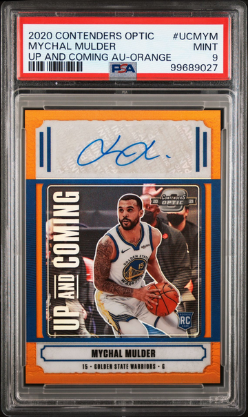 2020 Contenders Optic Mychal Mulder Up&Coming Auto Orange #/25 #UCMYM PSA 9 Mint
