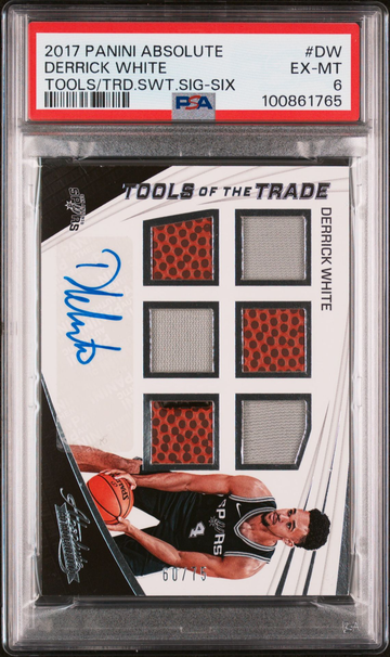 2017 Panini Absolute Derrick White Tools Of The Trade #60/75 #DW Spurs PSA 6
