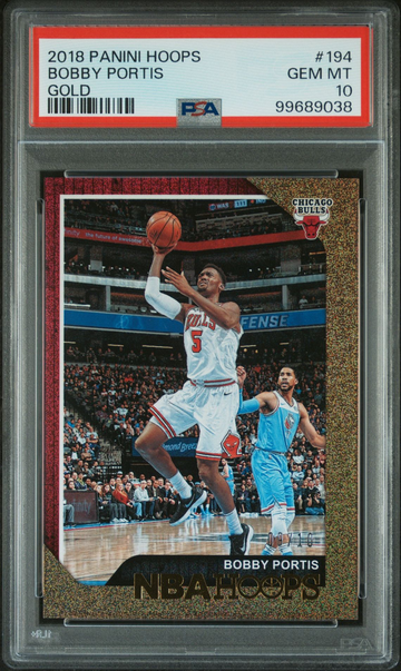 2018 Panini Hoops Bobby Portis Gold #/10 #194 NBA Bulls PSA 10 GEM Mint