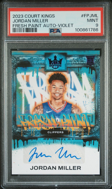 2023 Court Kings Jordan Miller Fresh Paint Auto Violet #31/49 #FPJML PSA 9