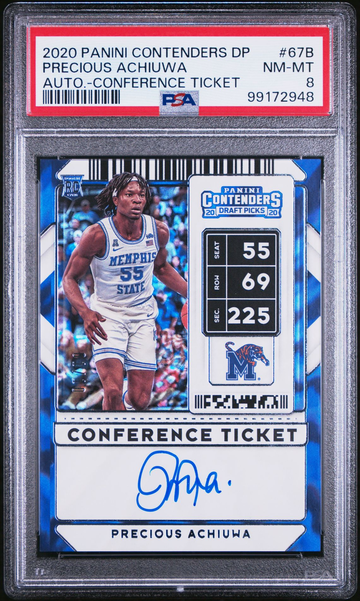 2020 Panini Contenders DP Precious Achiuwa Conference Ticket Auto #/10 SSP PSA 8