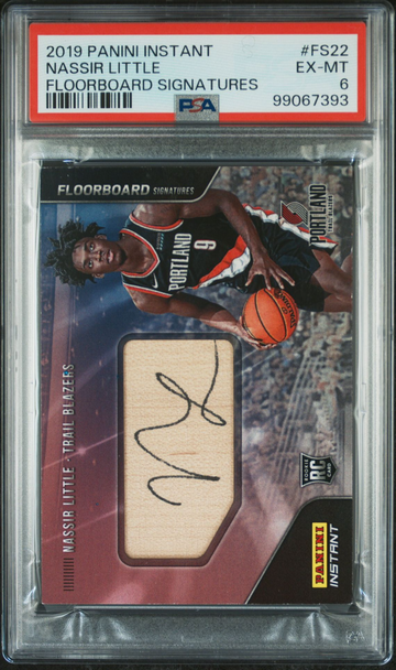2019 Panini Instant Floorboard Signatures FS22 Nassir Little  Excellent Mint PSA 6