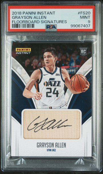 2018 Panini Instant Grayson Allen Floorboard Signatures FS20 PSA 9