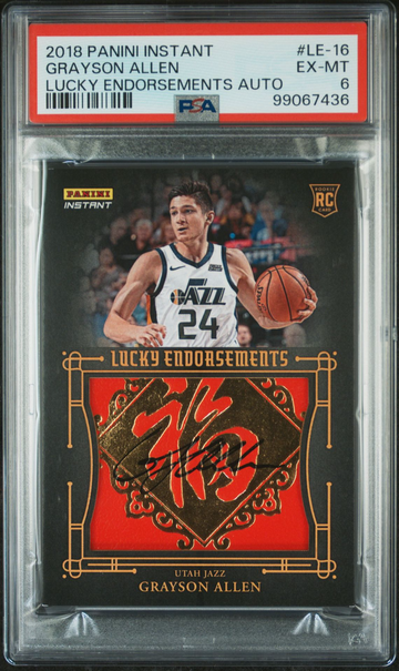 2018 Panini Instant Lucky Endorsements Auto Grayson Allen /10 #LE-16 PSA 6