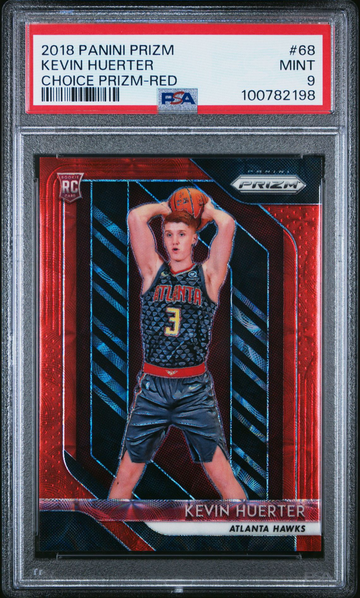 2018 Panini Prizm Kevin Huerter #68 Basketball Atlanta Hawks #/88 PSA 9 Mint