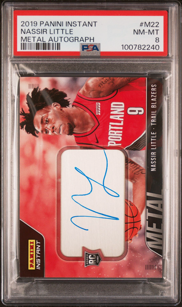 2019 Panini Instant Nassir Little #4/5 Metal Autograph #M22 PSA 8 NM-MT