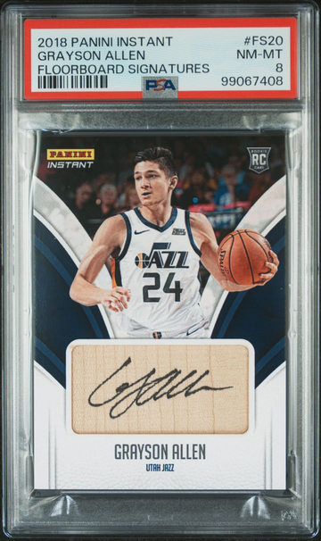 2018 Panini Instant Floorboard Signatures Grayson Allen #6/10 #FS20 PSA 8
