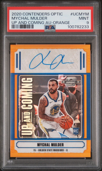 2020 Contenders Optic Mychal Mulder Up&Coming Auto Orange #/25 #UCMYM PSA 9 Mint