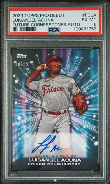 2023 Topps Pro Debut Luisangel Acuna Future Cornerstones Auto #38/99 #FCLA PSA 6
