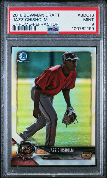 2018 Bowman Draft Jazz Chisholm Chrome Refractor #BDC16 Miami Marlins PSA 9 Mint