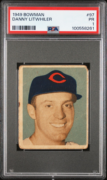 1949 Bowman Danny Litwhiler #97 Baseball Cincinnati Reds PSA 1