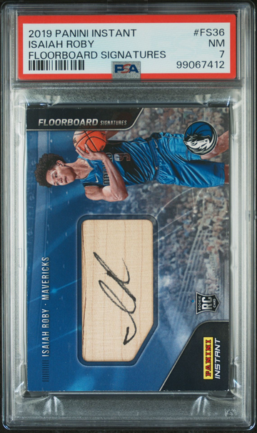 2019 Panini Instant Isaiah Roby Floorboard Signatures SSP /5 #FS36 PSA 7