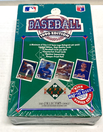 1990 UPPER DECK BASEBALL HIGH SERIES WAX Box " Find The Reggie" - Factory Sealed