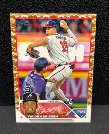 2023 Topps Series 1 Vaughn Grissom Memorial Day Camo Parallel /25 RC