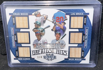 2024 Leaf Lumber Baseballs Greatest Hits /4 6 Piece Bat Relic