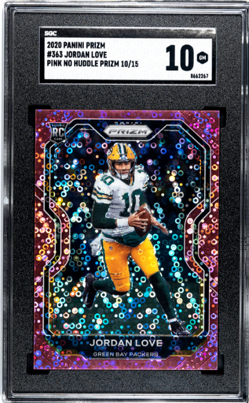 2020 Panini Prizm Jordan Love #363 No Huddle Pink 10/15 SGC 10