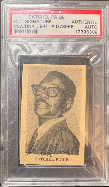 Satchel Paige Cut Signature PSA / DNA Authentic Portrait Auto
