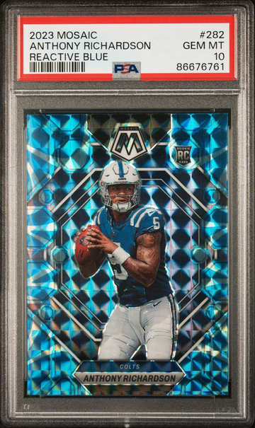 2023 Mosaic Anthony Richardson #282 Reactive Blue PSA 10