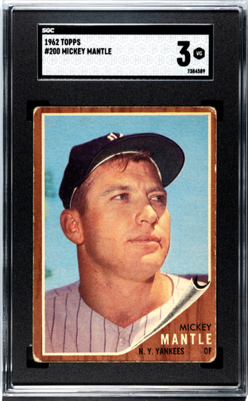 1962 Topps Mickey Mantle #200 SGC 3 VG