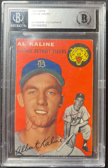 1954 Topps Al Kaline #201 Autograph BAS Authentic RC