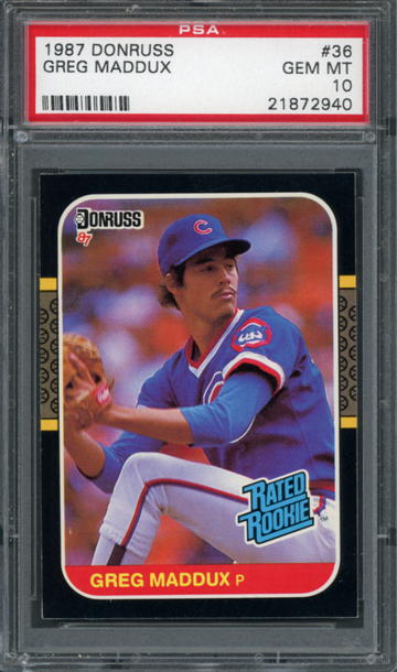 Greg Maddux 1987 Donruss #36 RC Rookie PSA 10