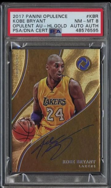 2017 Panini Opulence Kobe Bryant AU Gold Auto Autograph  
