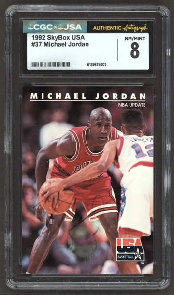 AUTOGRAPHED 1992 Skybox USA #37 MICHAEL JORDAN AUTOGRAPH