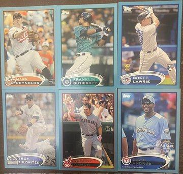 60 Card 2012 Topps Blue Parallels