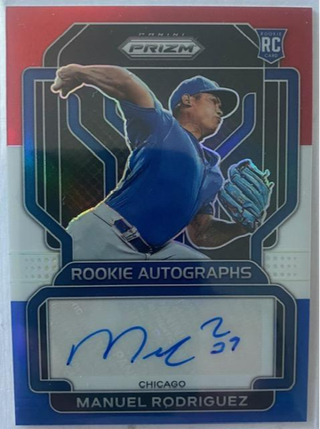 Manuel Rodriguez 2022 Prizm RED WHITE&BLUE AUTO RC #7/50