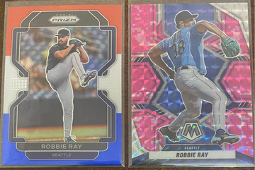 Robbie Ray 2022 Red White&Blue Prizm 22' Mosaic Pink Prizm