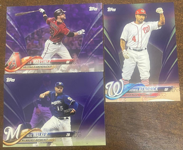 2018 Topps Purple J.D. Martinez Neil Walker& Howie Kendrick 