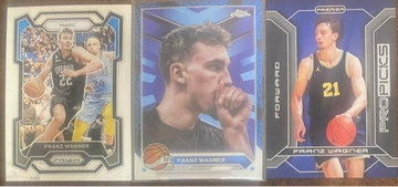 Franz Wagner 2021/22 Pro Pics 2023/24Topps Chrome Blue Refractor & 23/24