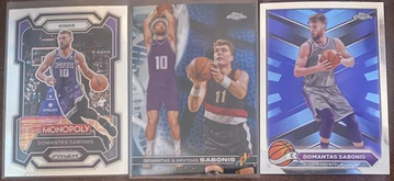Domantas Sabonis 2021Topps Chrome DNA 2024 Monopoly & 23/24 Topps Chrome