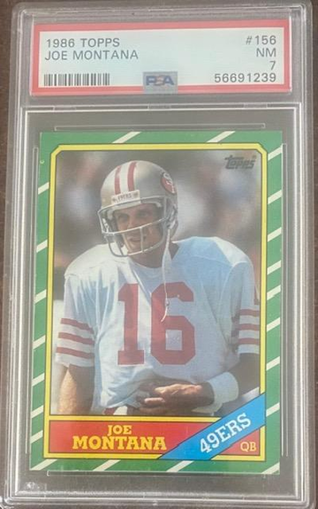 1986 PSA 7 Topps Joe Montana