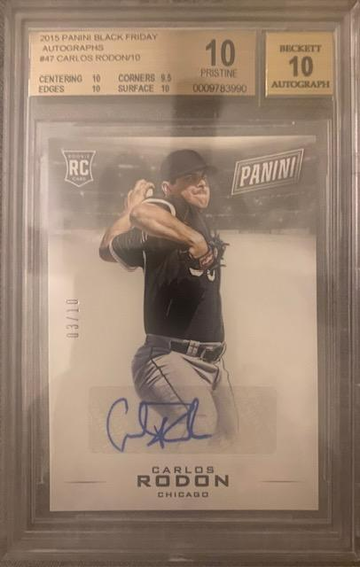 2015 Carlos Rodon BGS 10/10 Black Friday #3/10 Rc