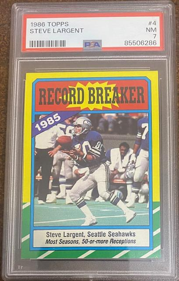 Steve Largent 1986 Topps PSA7