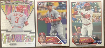 3 Card St. Louis Cardinals Rookie Lot