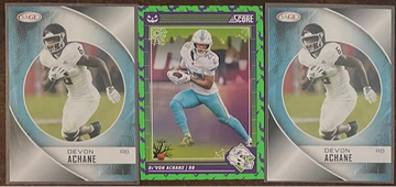 De'Von Achane 3 card Lot