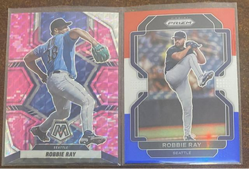 Robbie Ray 2022 Red White&Blue Prizm 22' Mosaic Pink Prizm