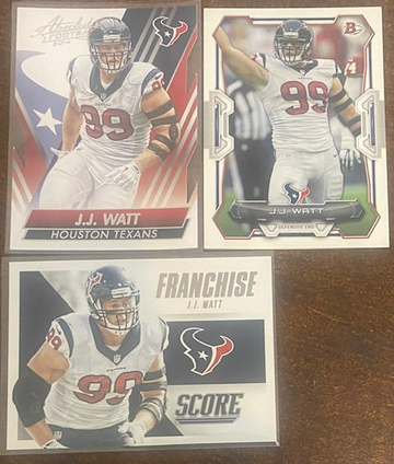 3 Card J.J. Watt lot