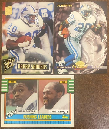 Barry Sanders 3 Card Lot