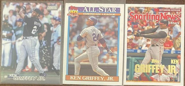 Ken Griffey Jr 3 Card Lot