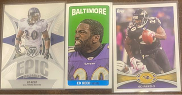 Ed Reed 3 Card Lot 
