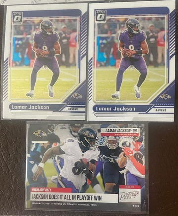 Lamar Jackson 3 Card lot