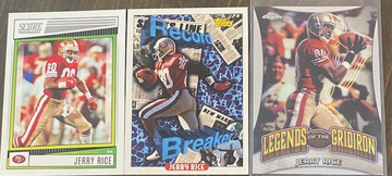 Jerry Rice 3 Card Lot