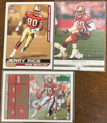 Jerry Rice 3 Card Lot