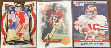 Joe Montana 3 Card Lot