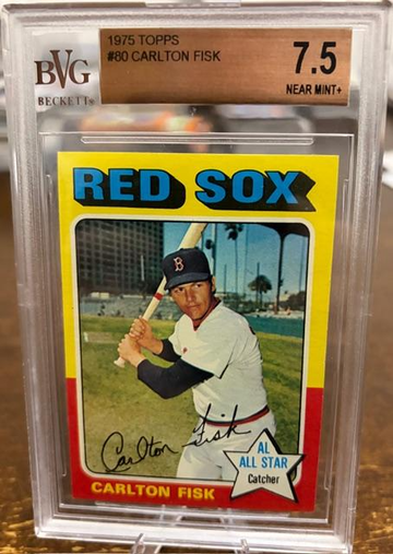Carlton Fisk 1975 Topps BVG NR-MT 7.5
